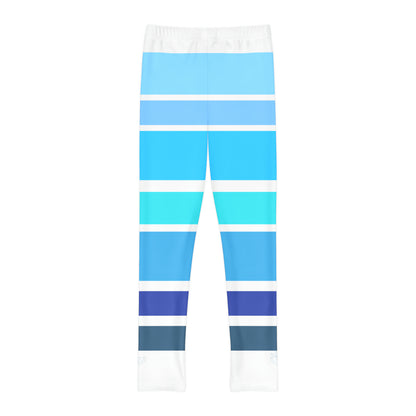 HLC Blue Stripes Youth Full-Length Leggings (AOP)