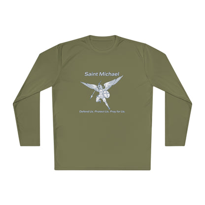 Archangel Saint Michael w/ prayer Unisex Lightweight Long Sleeve Tee