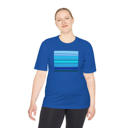 HLC Blue Stripes Unisex Moisture Wicking Tee