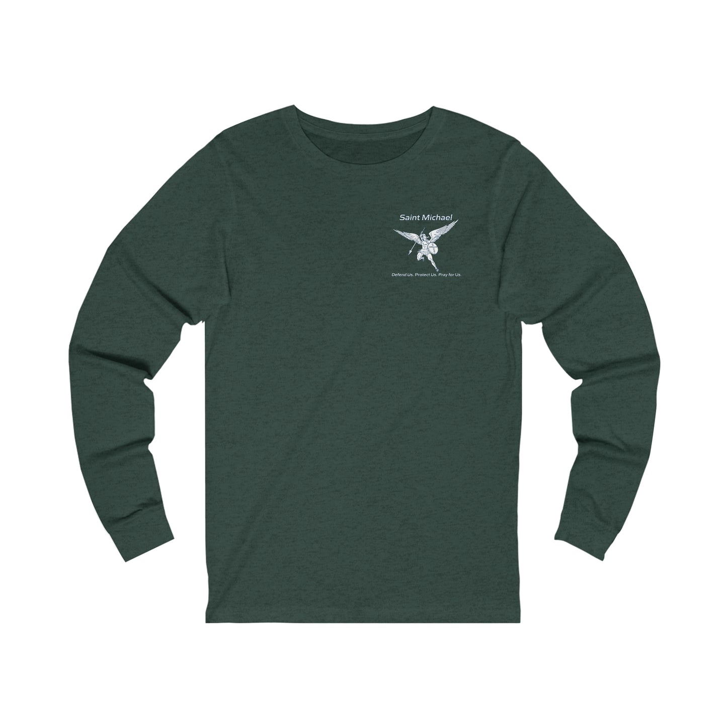 Archangel Saint Michael w/prayer  Unisex Jersey Long Sleeve Tee