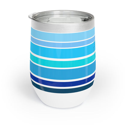 HLC Blue Stripes Chill Wine Tumbler