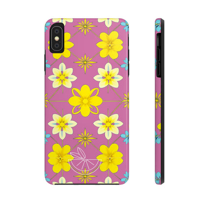 Vintage Yellow Flowers Tough Phone Cases