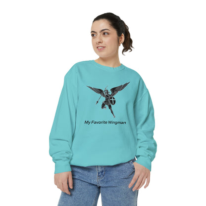 Archangel Saint Michael Unisex Garment-Dyed Sweatshirt