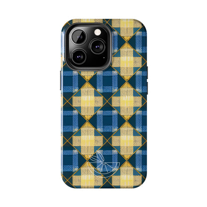 Blue and Gold Tough Phone Cases