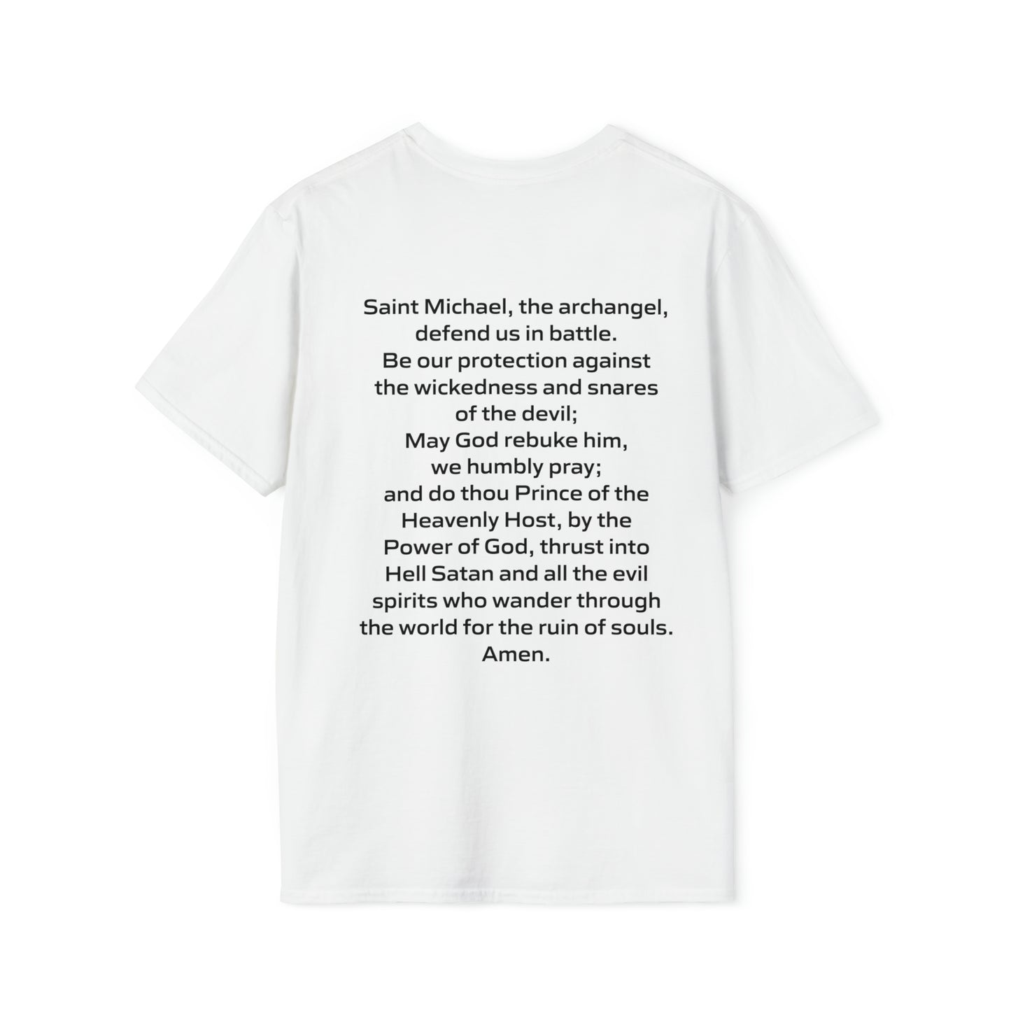 Archangel Favorite Wingman w/ prayer Unisex Softstyle T-Shirt