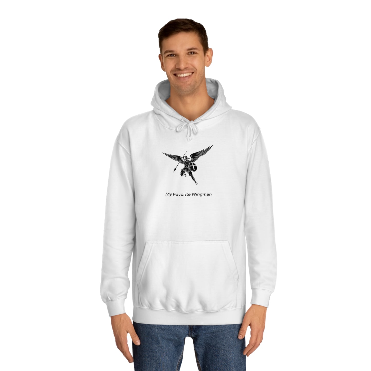 Archangel Saint Michael Wingman Unisex College Hoodie