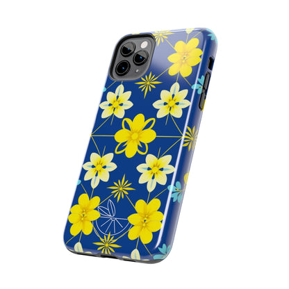 Vintage Yellow Flowers Tough Phone Cases