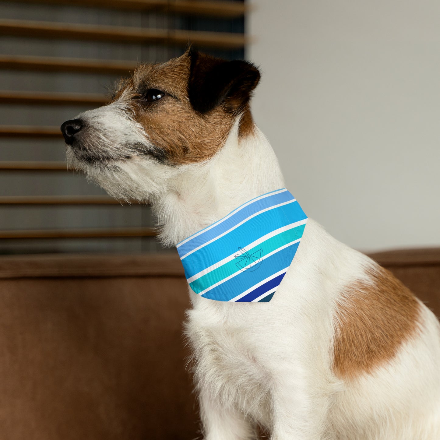 HLC Blue Stripes Pet Bandana Collar