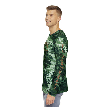 FCF Co Fisherman Camo Men's Long Sleeve Shirt (AOP)