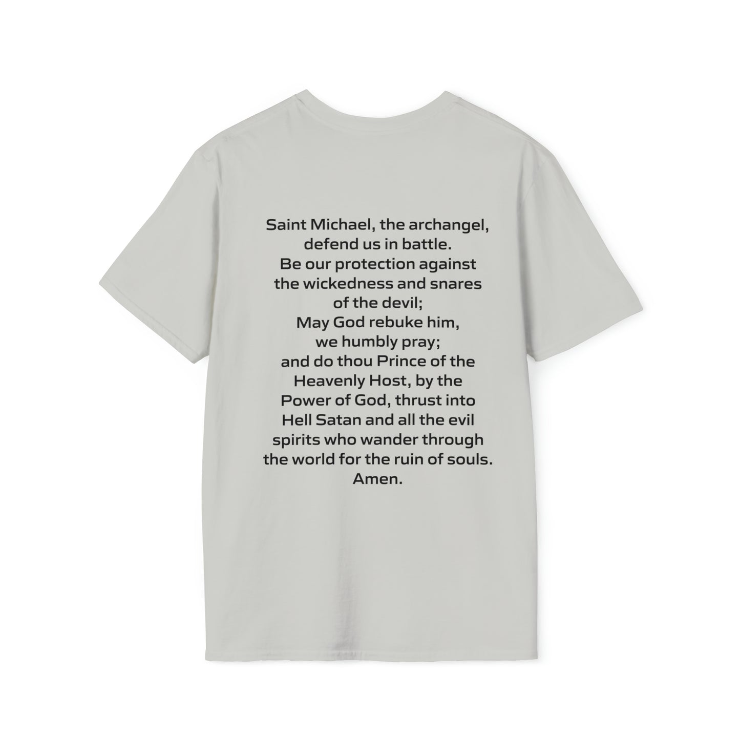 Archangel Favorite Wingman w/ prayer Unisex Softstyle T-Shirt