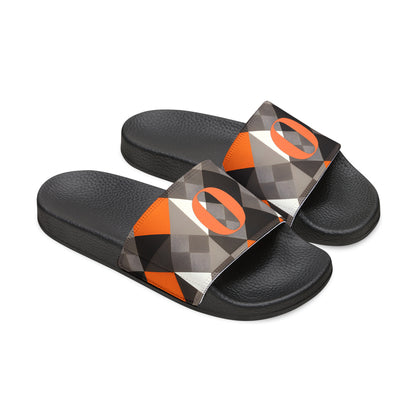 Orioles Fan Geo Print Youth PU Slide Sandals