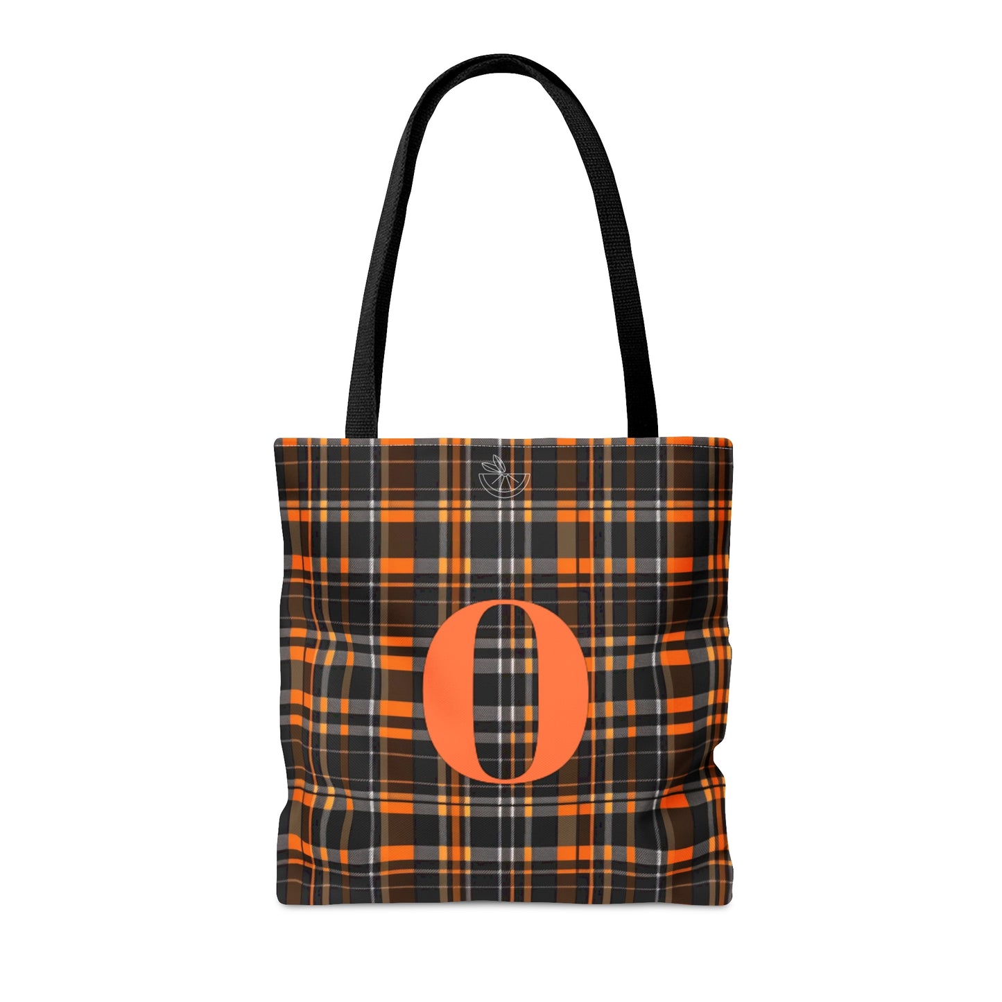 Orioles Fan Black and Orange Plaid Tote Bag (AOP)