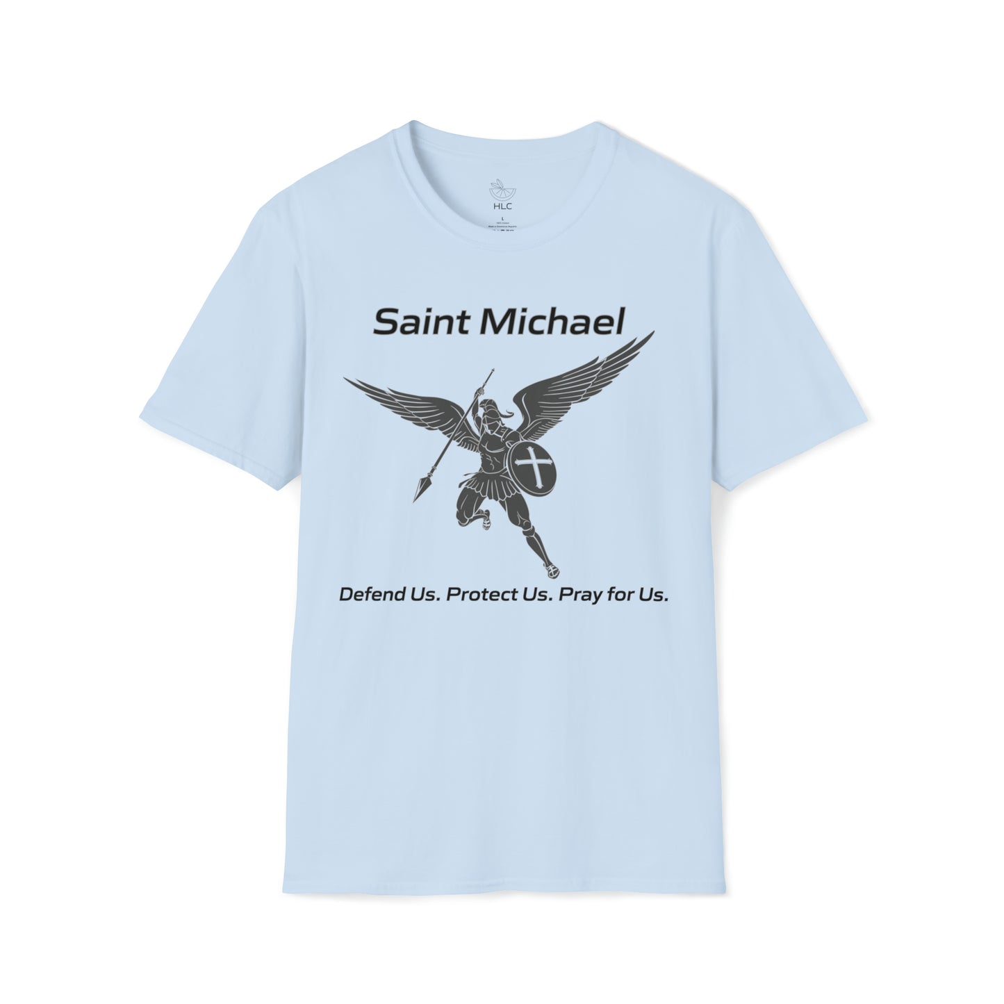 Archangel Saint Michael Art Design w/ prayer Unisex Softstyle T-Shirt