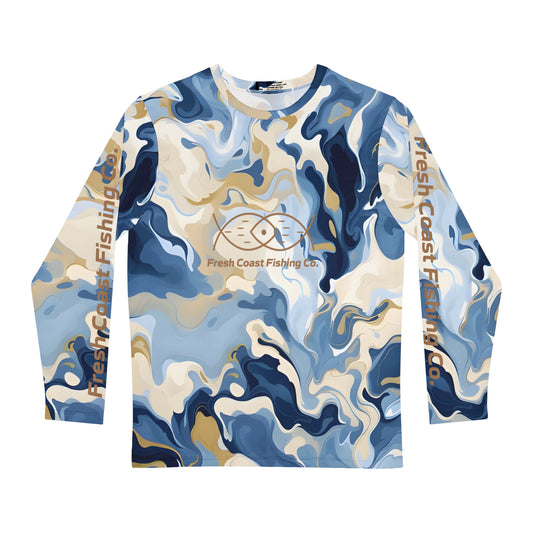 FCF Co Camo Swirl Men's Long Sleeve Shirt (AOP)