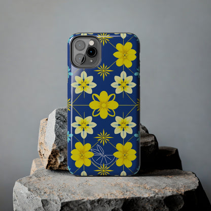 Vintage Yellow Flowers Tough Phone Cases