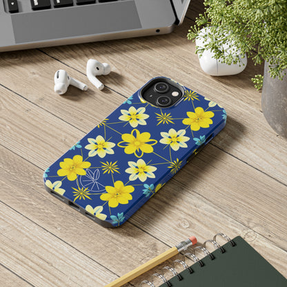 Vintage Yellow Flowers Tough Phone Cases