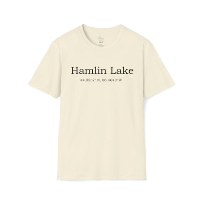 FCF Co. Hamlin Lake Coordinates Fishing Club Unisex Softstyle T-Shirt