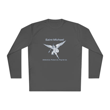 Archangel Saint Michael w/ prayer Unisex Lightweight Long Sleeve Tee