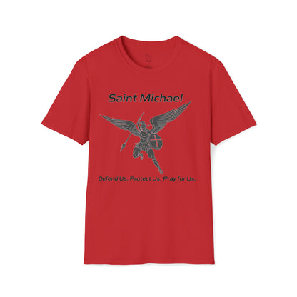 Archangel Saint Michael Art Design w/ prayer Unisex Softstyle T-Shirt