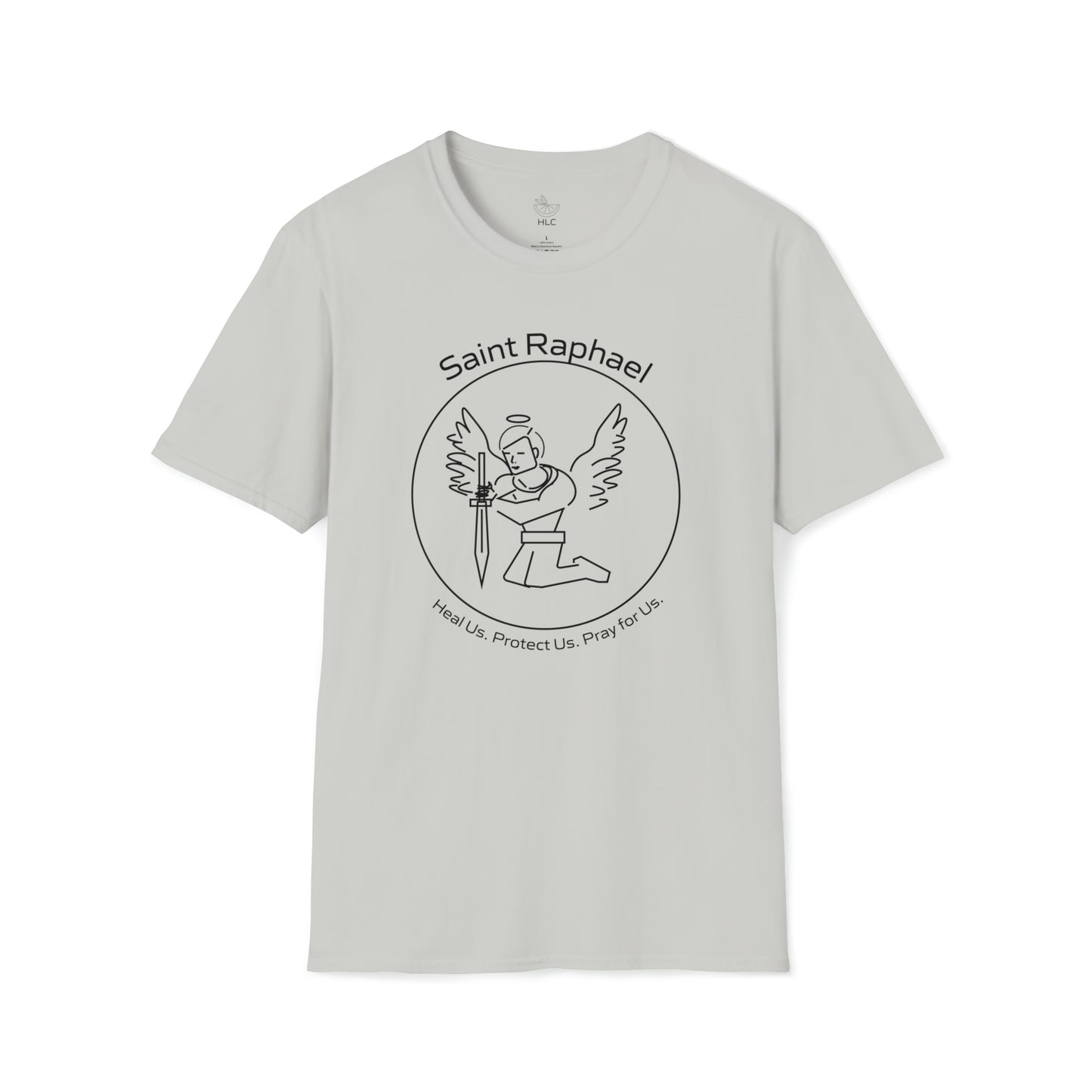 Archangel Saint Raphael w/ prayer Unisex Softstyle T-Shirt