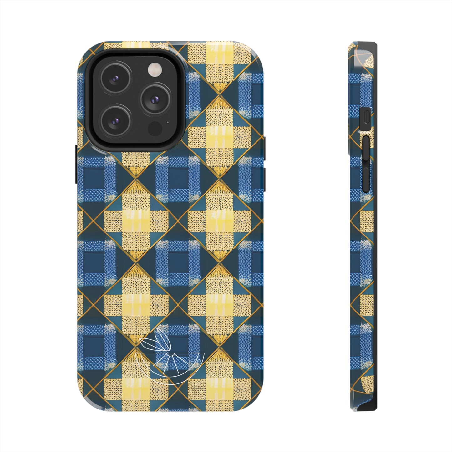 Blue and Gold Tough Phone Cases