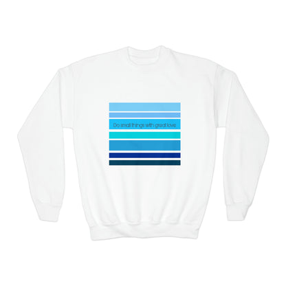 HLC Blue Stripes Youth Crewneck Sweatshirt