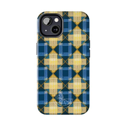 Blue and Gold Tough Phone Cases