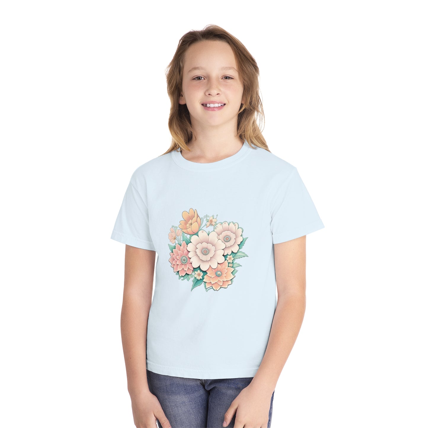 Hail Mary Prayer/Flowers Youth Midweight Tee