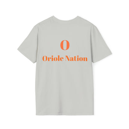 Orioles Fan w/ back Oriole Nation  Unisex Softstyle T-Shirt