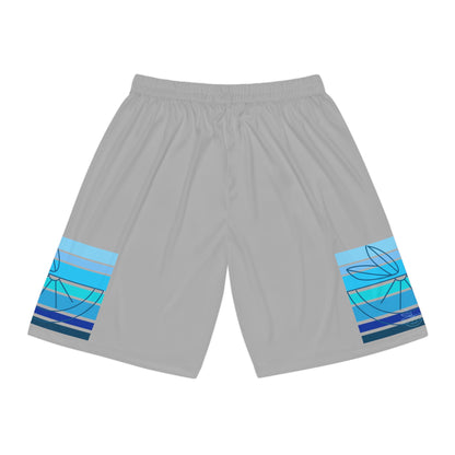 HLC Blue Stripes Basketball Shorts (AOP)