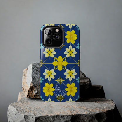 Vintage Yellow Flowers Tough Phone Cases