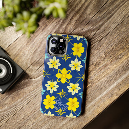 Vintage Yellow Flowers Tough Phone Cases