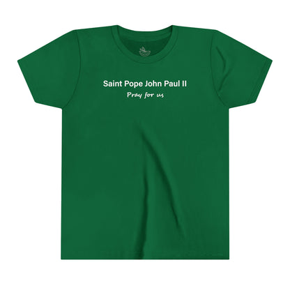 Saint Pope John Paul II Youth Short Sleeve Tee