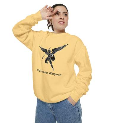 Archangel Saint Michael Unisex Garment-Dyed Sweatshirt