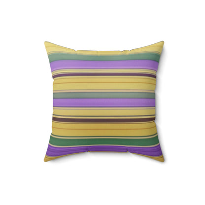 Peace Love PDUB Stripes Spun Polyester Square Pillow