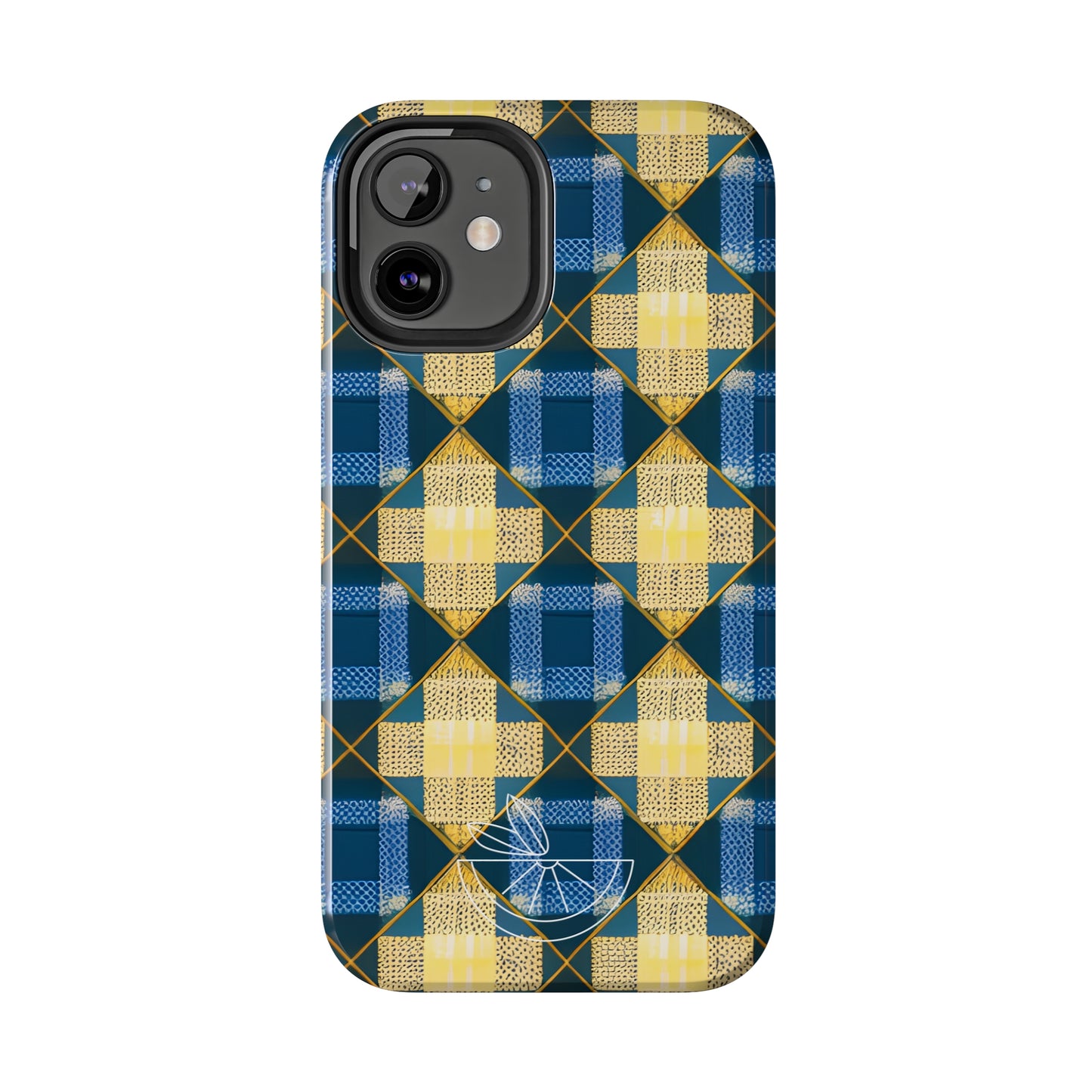 Blue and Gold Tough Phone Cases