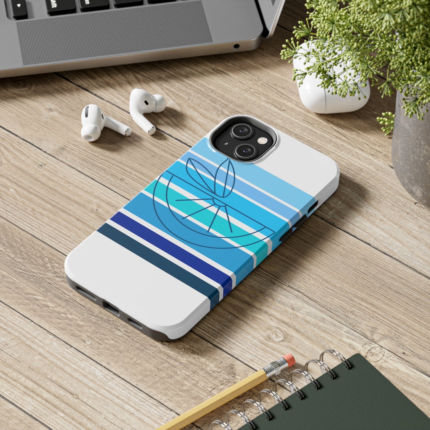 HLC Blue Stripes Tough Phone Cases