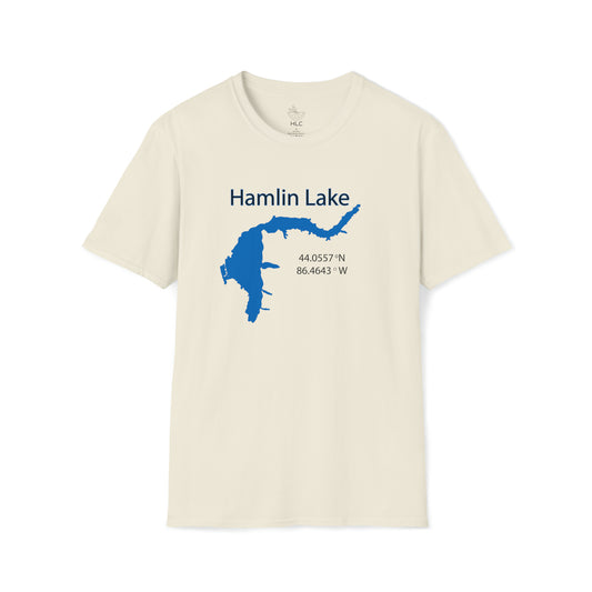 FCF Co. Hamlin Lake Map  Unisex Softstyle T-Shirt