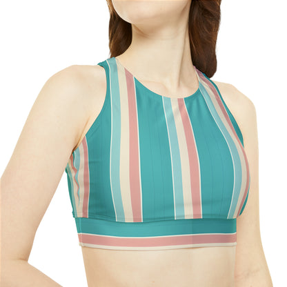 HLC Coastal Stripes Sporty Bikini Set (AOP)