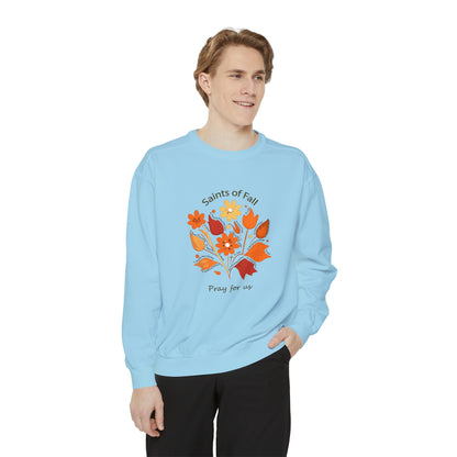 Saints of Fall Unisex Garment-Dyed Sweatshirt