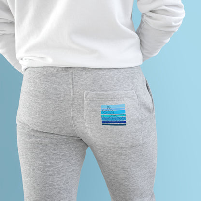 HLC Blue Stripes Unisex Fleece Joggers