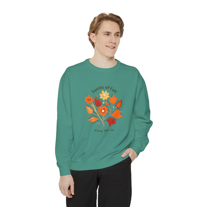 Saints of Fall Unisex Garment-Dyed Sweatshirt