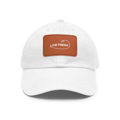 Fresh Coast Fishing Co. LIVE FRESH Hat with Leather Patch (Rectangle)