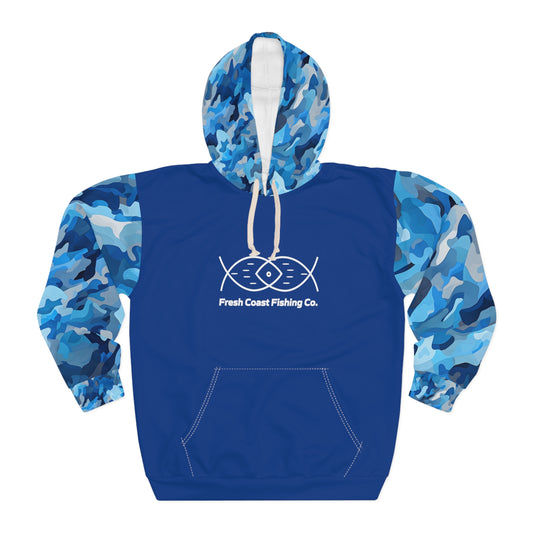 Fresh Coast Fishing Co. Royal Unisex Pullover Hoodie (AOP)