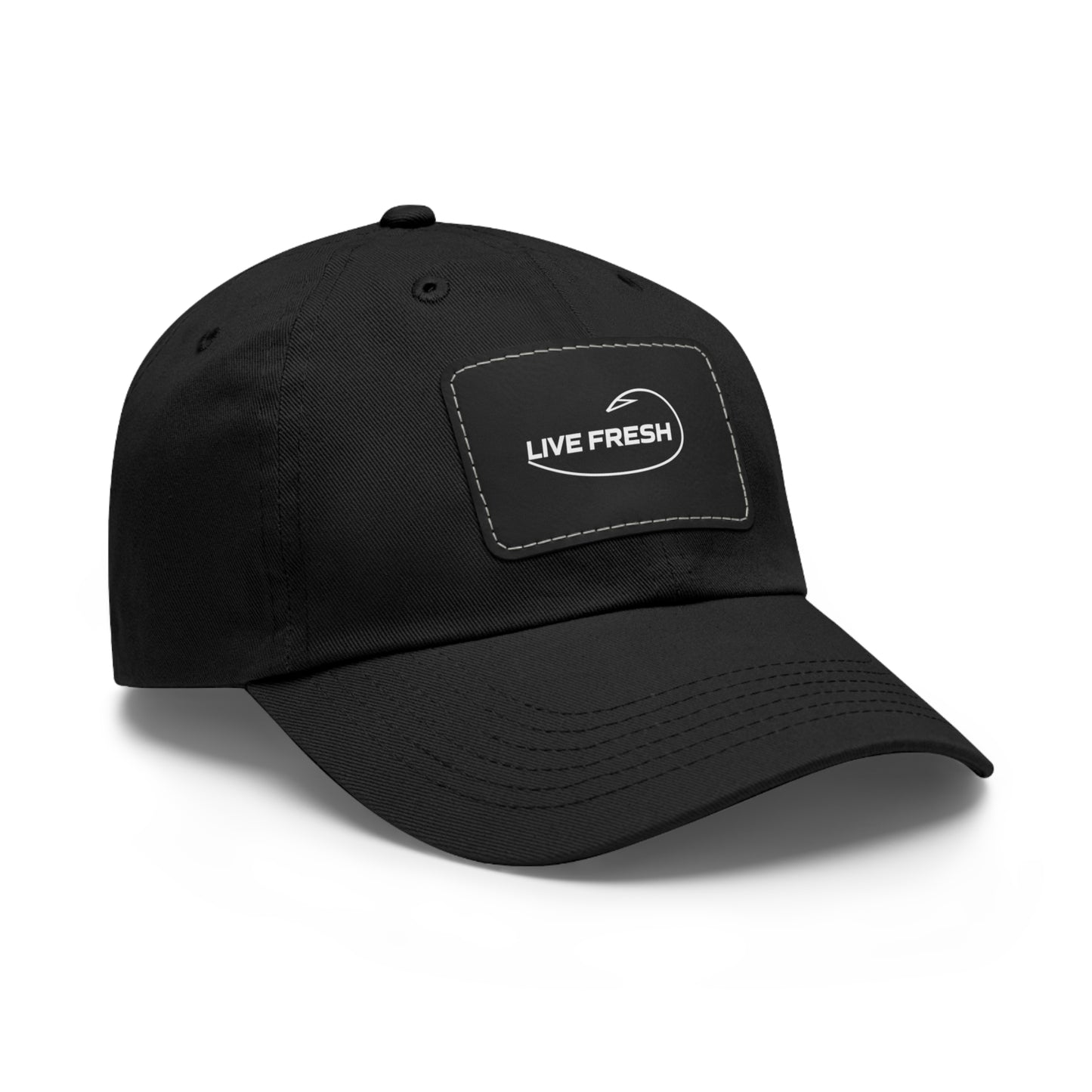 Fresh Coast Fishing Co. LIVE FRESH Hat with Leather Patch (Rectangle)