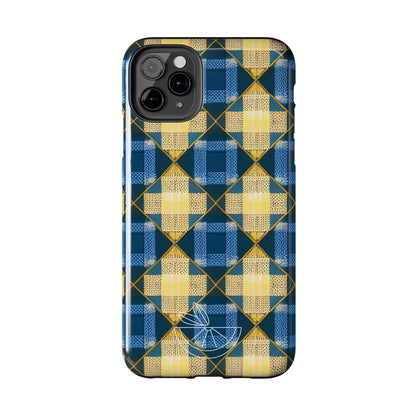 Blue and Gold Tough Phone Cases