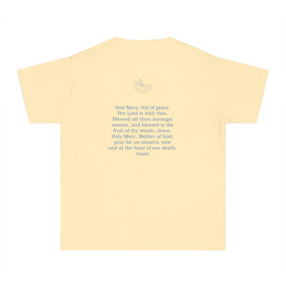 Hail Mary Prayer/Flowers Youth Midweight Tee