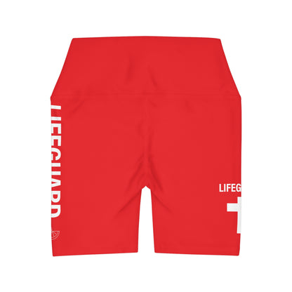 HLC LifeguardHigh Waisted Yoga Shorts (AOP)