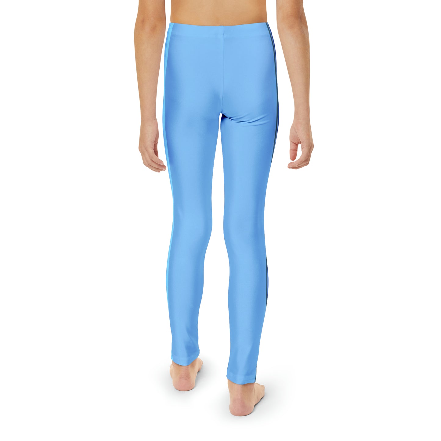 HLC Blue Stripes Youth Full-Length Leggings (AOP)